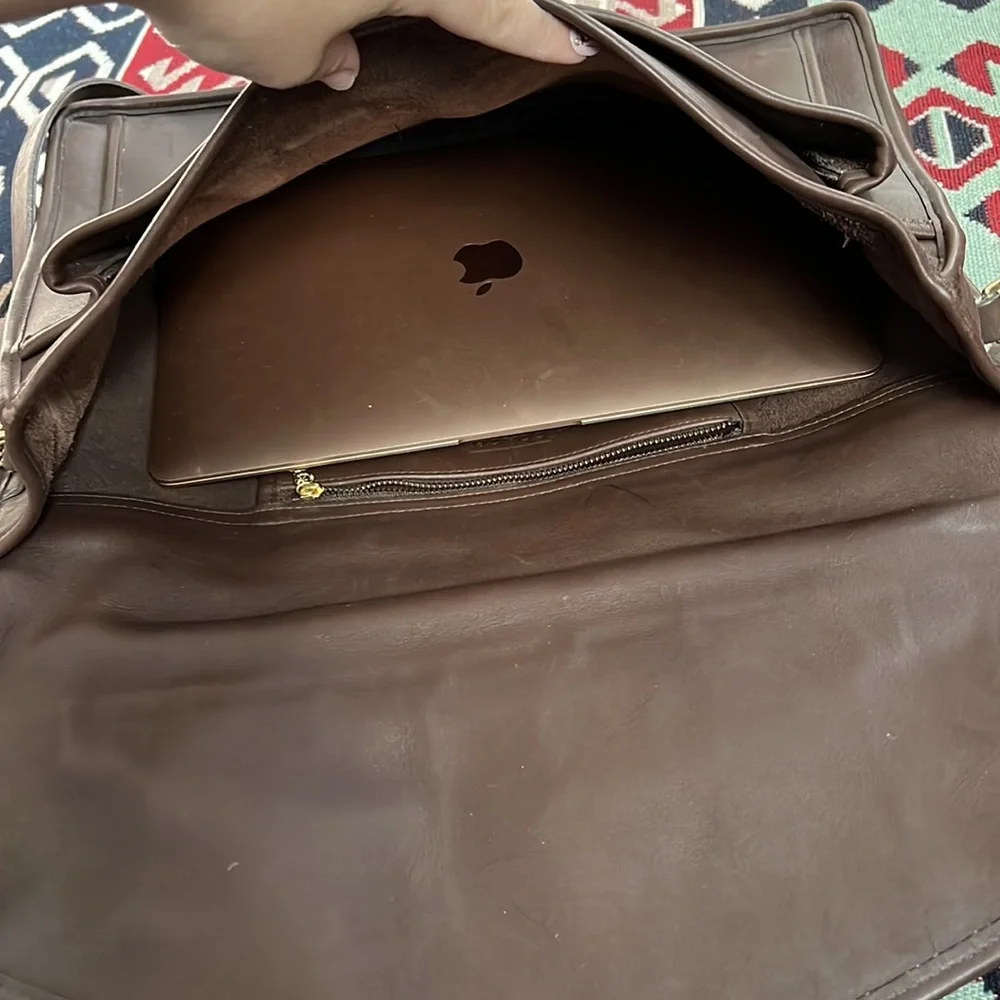 Vtg. Coach Morgan leather briefcase laptop bag